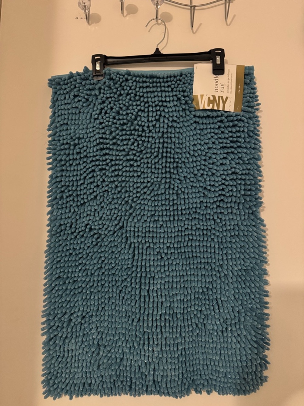 Blue Chenille Bathroom Rug